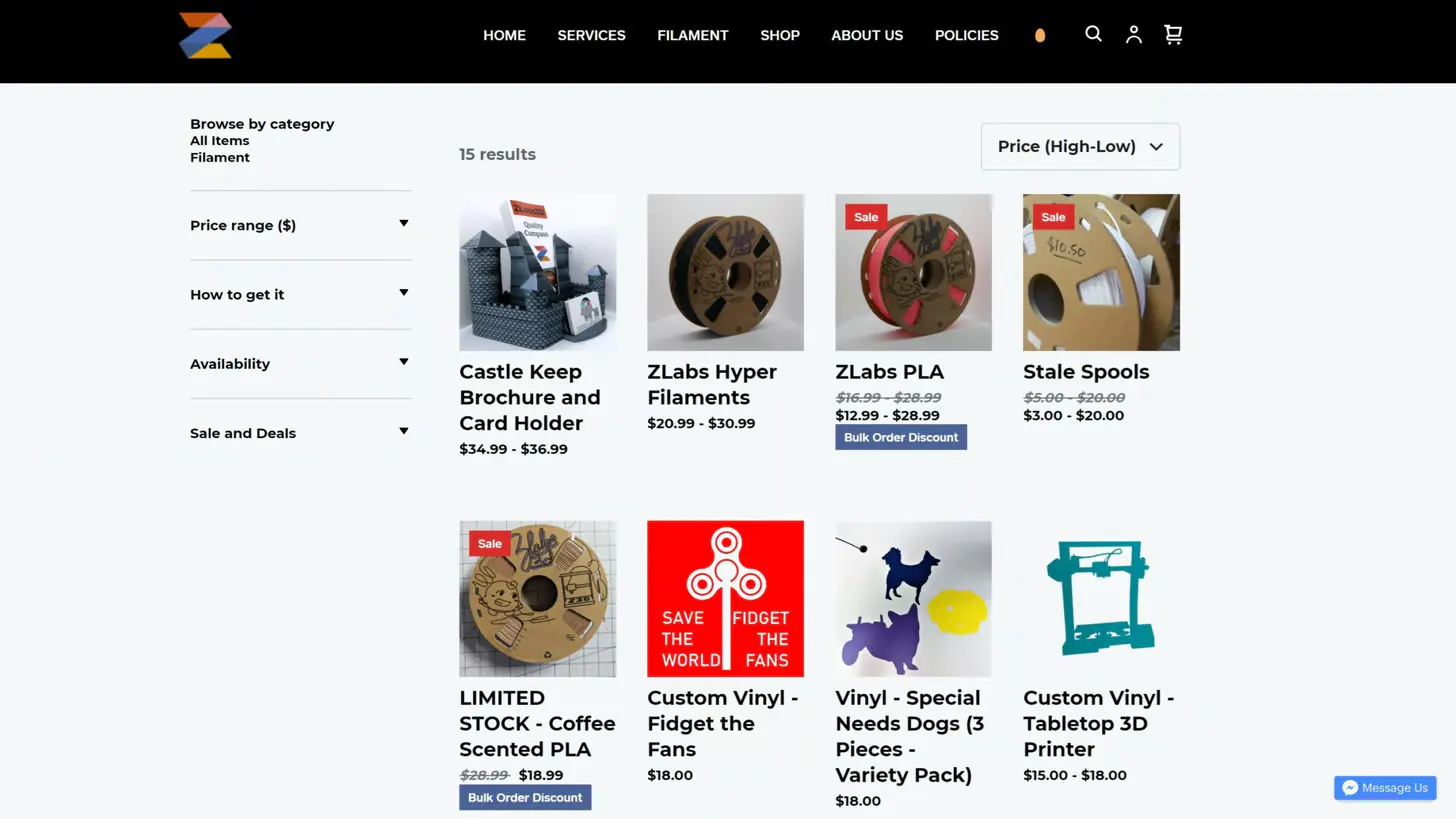 There's more than 3D printing services at ZLabs3D